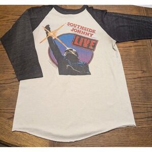 Vintage 80's Single Stitch Southside Johnny Live! 1981 Tour Long Sleeve Baseball